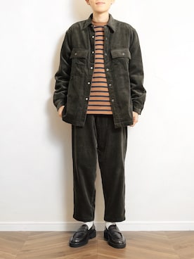 「UNION STATION（ユニオンステーション）のコーデュロイシェフパンツ（その他パンツ）」を使った、SHOTA / しょうたさん（メンズ・165cm）の秋コーディネート