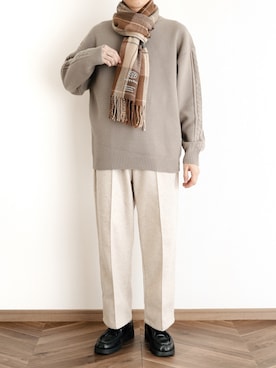 「KLEMAN（クレマン）のアイテム（モカシン/デッキシューズ）」を使った、SHOTA / しょうたさん（メンズ・165cm）の冬コーディネート