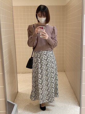 「アプレジュール」｜「アイテム（アクセサリー）」を使った、カナブーンさん（レディース・165cm）の冬コーディネート