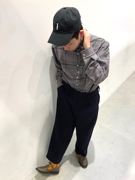 「koe（コエ）のアイテム（帽子）」を使った、tsubasa yamanoさん（メンズ・173cm）の冬コーディネート