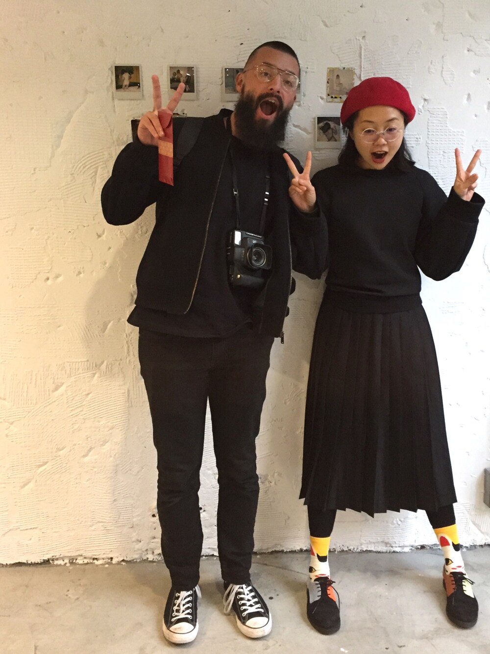 「JUBYCHIU」｜「jubychiuのアイテム（スカート、ブラック系）」を使った、邱娉勻さん（レディース・165cm）の冬コーディネートの1枚目の写真
