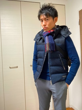 「theory（セオリー）のアイテム（トップス）」を使った、yamachanさん（メンズ・178cm）の冬コーディネート