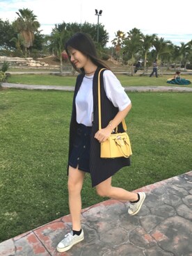 「stradivarius（ストラディバリウス）のアイテム（ピーコート）」を使った、azulzhenさん（レディース・168cm）の春コーディネート