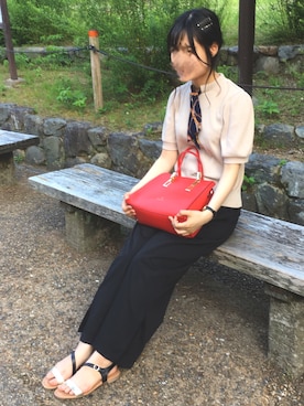 「ショッピング」｜「アイテム（チノパンツ）」を使った、りんごさん（レディース・157cm）の夏コーディネート