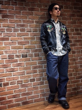 「ロールアップ」｜「アイテム（ブルゾン）」を使った、kawakamiさん（メンズ・171cm）の春コーディネート