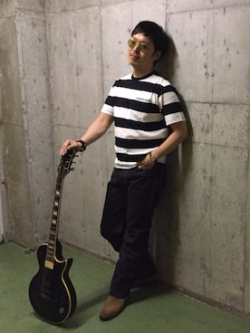 「schott（ショット）のSchott/ショット/13oz. JEANS MEDIUM FIT/13オンス　ジーンス　ミディアム　フィット（デニムパンツ）」を使った、kawakamiさん（メンズ・171cm）の夏コーディネート