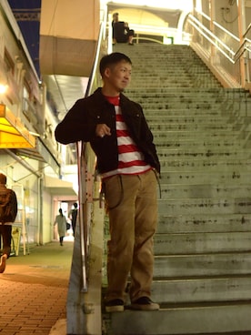 「schott kobe」｜「アイテム（ジャケット/アウター）」を使った、kawakamiさん（メンズ・171cm）の秋コーディネート