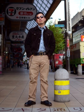 「schott kobe」｜「アイテム（ジャケット/アウター）」を使った、kawakamiさん（メンズ・171cm）の秋コーディネート
