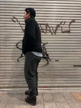 「SCHOTT」｜「アイテム（ニットキャップ/ビーニー）」を使った、kawakamiさん（メンズ・171cm）の冬コーディネート