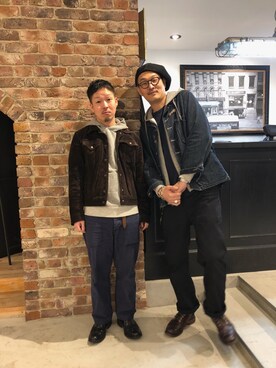 「schott kobe」｜「アイテム（ジャケット/アウター）」を使った、kawakamiさん（メンズ・171cm）の春コーディネート