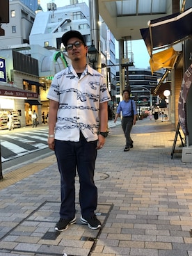 「schott（ショット）のSchott/ショット/ARMY FATIGUE PANTS/アーミー ファティーグ パンツ（その他パンツ）」を使った、kawakamiさん（メンズ・170cm）の夏コーディネート
