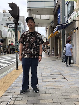 「schott（ショット）のSchott/ショット/ARMY FATIGUE PANTS/アーミー ファティーグ パンツ（その他パンツ）」を使った、kawakamiさん（メンズ・170cm）の夏コーディネート