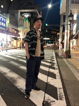 「schott（ショット）のSchott/ショット/ARMY FATIGUE PANTS/アーミー ファティーグ パンツ（その他パンツ）」を使った、kawakamiさん（メンズ・170cm）の夏コーディネート