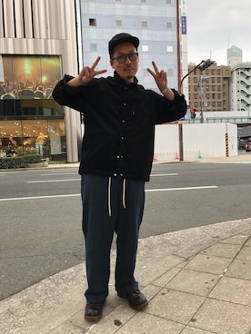 「ロールアップ」｜「アイテム（キャップ）」を使った、kawakamiさん（メンズ・171cm）の秋コーディネート