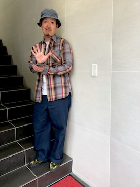 「チェック柄に恋してる」｜kawakamiさん（メンズ・171cm）の秋コーディネート