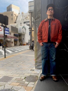 「schott（ショット）のアイテム（ブルゾン）」を使った、kawakamiさん（メンズ・171cm）の冬コーディネート