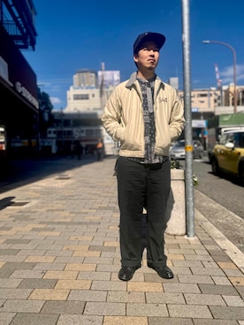 「柄シャツ」｜kawakamiさん（メンズ・171cm）の春コーディネート