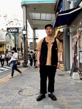 「schott(ショット)のアイテム(ベスト)」を使った、kawakamiさん(メンズ・171cm)の夏コーディネート