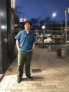 「schott（ショット）のSchott/ショット/ARMY FATIGUE PANTS/アーミー ファティーグ パンツ（その他パンツ）」を使った、kawakamiさん（メンズ・171cm）の夏コーディネート