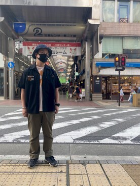 「schott（ショット）のSchott/ショット/SCRIBBLE T-SHIRT（Tシャツ/カットソー）」を使った、kawakamiさん（メンズ・171cm）の夏コーディネート