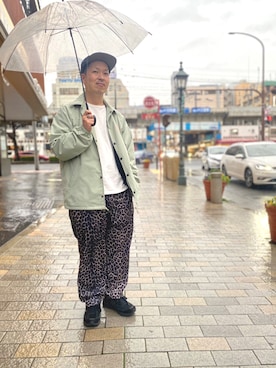 「SCHOTT」｜「アイテム（ナイロンジャケット）」を使った、kawakamiさん（メンズ・171cm）の春コーディネート