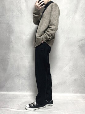 カーディガン ボレロを使った 無印良品 のメンズ人気ファッションコーディネート Wear