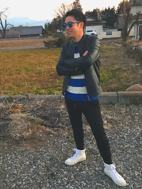 「DOWBL（ダブル）のアイテム（ジャケット/アウター）」を使った、Naokiさん（メンズ・168cm）の冬コーディネート