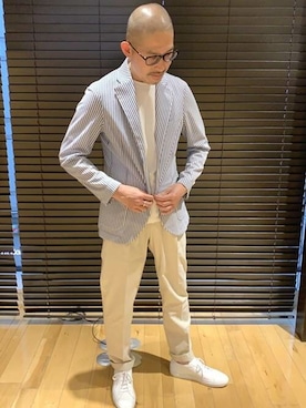 「SHIPS」｜西口さん（メンズ・174cm）の夏コーディネート