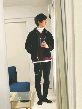 「アイテム（ブルゾン）」を使った、ryoryさん（メンズ・180cm・30代）の春コーディネート
