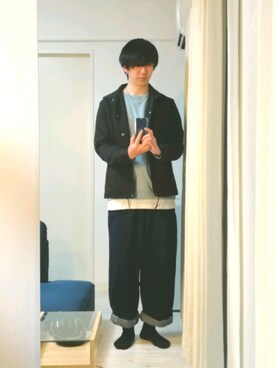 「アイテム（ブルゾン）」を使った、ryoryさん（メンズ・180cm・30代）の春コーディネート