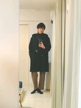 「STUDIOUS（ステュディオス）のアイテム（その他アウター）」を使った、ryoryさん（メンズ・180cm）の冬コーディネート
