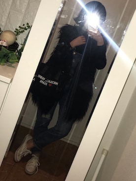 「Polo Ralph Lauren」｜「アイテム（サロペット/オーバーオール）」を使った、Axxさん（レディース・151cm）の冬コーディネート