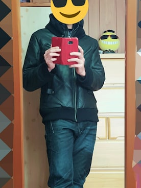 「G-（ジー）のアイテム」を使った、まっつん。さん（メンズ・178cm）の冬コーディネート