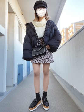 「apres jour（アプレジュール）のアイテム（ダウンジャケット/コート）」を使った、enna_028さん（レディース・158cm）の冬コーディネート