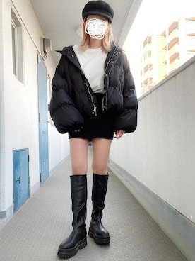 「apres jour（アプレジュール）のアイテム（ダウンジャケット/コート）」を使った、enna_028さん（レディース・158cm）の冬コーディネート