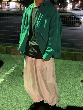 「WhoWhat（フーワット）のアイテム（トップス）」を使った、こーじよんさん（メンズ・175cm）の春コーディネート