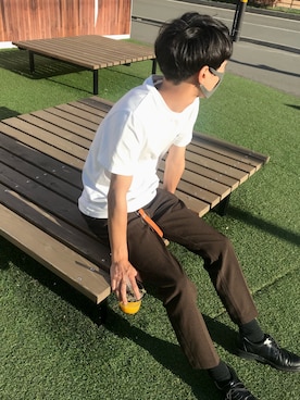 「Apple Watch」｜「アイテム（財布/小物）」を使った、Soraさん（メンズ・172cm）の秋コーディネート