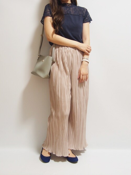 Yuyu ゆゆ 159cm骨格ウェーブ Eteのショルダーバッグを使ったコーディネート Wear