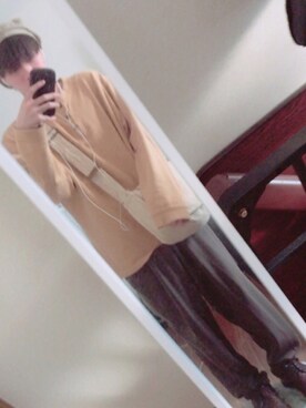 「原宿」｜「アイテム（キャスケット）」を使った、りゅうさん（メンズ・167cm）の秋コーディネート