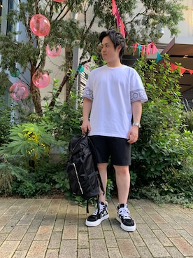 「KENZO」｜「アイテム（Tシャツ/カットソー）」を使った、atsuoさん（メンズ・166cm）の夏コーディネート