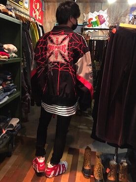 「レーシングジャケット」｜「アイテム（その他アウター）」を使った、RYOさん（メンズ・174cm）の冬コーディネート