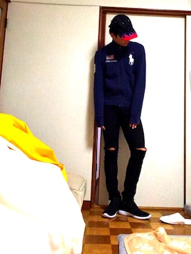 「オルチャンファッション」｜「アイテム（ジャージ）」を使った、RYOさん（メンズ・174cm）の冬コーディネート