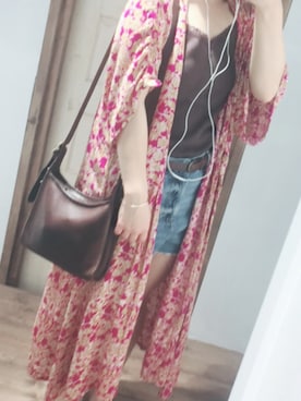 「チャイハネ（チャイハネ）のアイテム（カーディガン/ボレロ）」を使った、SENAさん（レディース・146cm）の夏コーディネート
