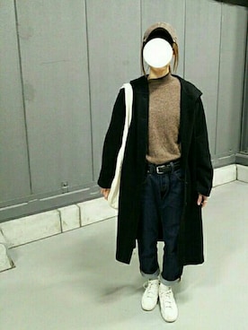 「ショッピング」｜「アイテム（ダッフルコート）」を使った、Ono.さん（レディース・158cm）の冬コーディネート