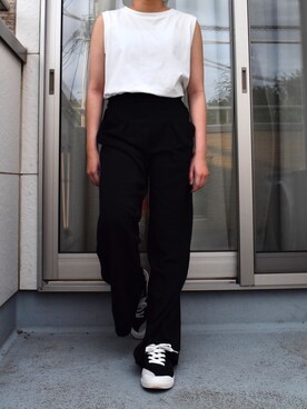 「アイテム（パンツ）」を使った、シュウイさん（レディース・155cm）の秋コーディネート