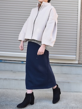 「アイテム（ブルゾン）」を使った、シュウイさん（レディース・155cm）の冬コーディネート