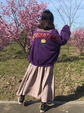 「merry jenny（メリージェニー）のアイテム（シャツワンピース）」を使った、melodycvさん（レディース・153cm）の春コーディネート