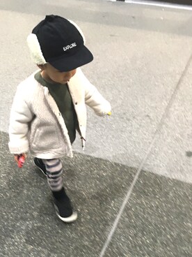 「ZARA（ザラ）のアイテム（ブルゾン）」を使った、shskさん（キッズ・80cm）の秋コーディネート