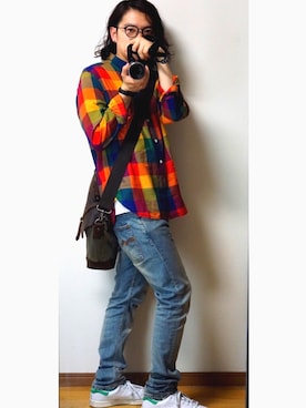 「BEAMS（ビームス）のアイテム（シャツ/ブラウス）」を使った、alexさん（メンズ・165cm）の夏コーディネート