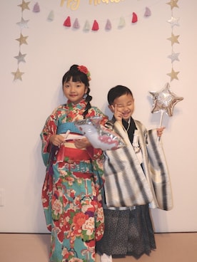 「七五三」｜「アイテム（浴衣）」を使った、melhalさん（レディース・154cm）の秋コーディネート